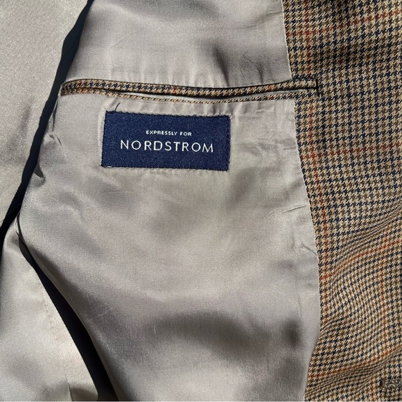 TED BAKER LONDON Houndstooth Blazer - Caramel Brown & Cream - 46L - Picture 8 of 16